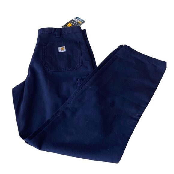 Carhartt Other - Carhartt FR Rugged Flex Relaxed Fit Canvas Pants 36x34 Blue New Workwear